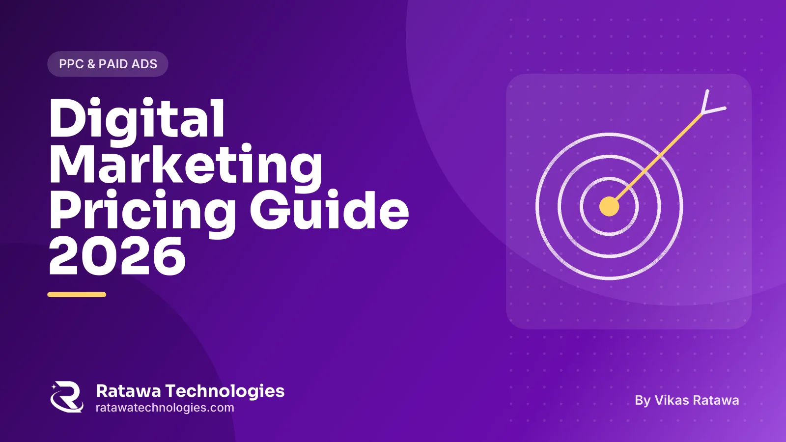 A branded Ratawa Technologies cover with the headline Digital Marketing Pricing Guide 2026